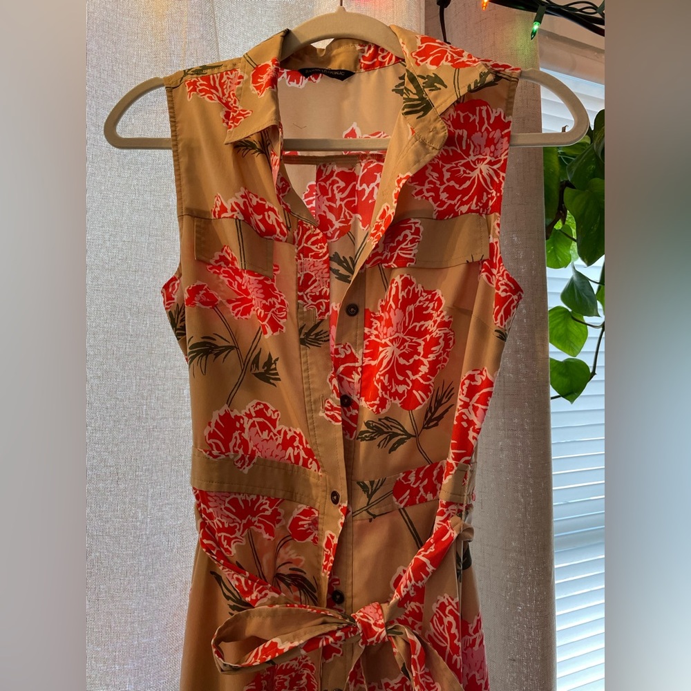 Banana Republic floral button up dress